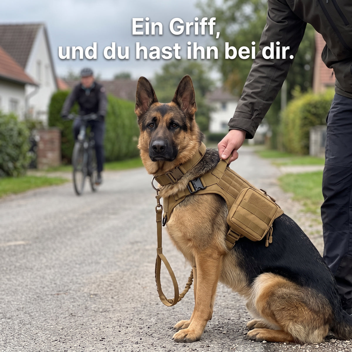 Hand am Griff auf dem Rücken: Ein Griff, und du hast ihn bei dir